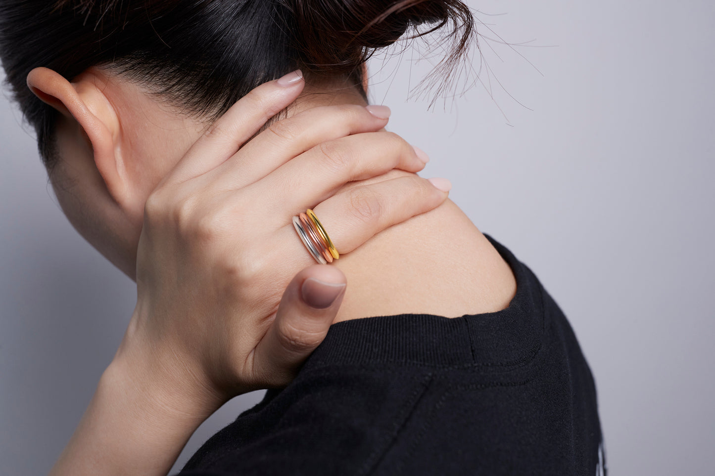 Stack Ring in White Gold