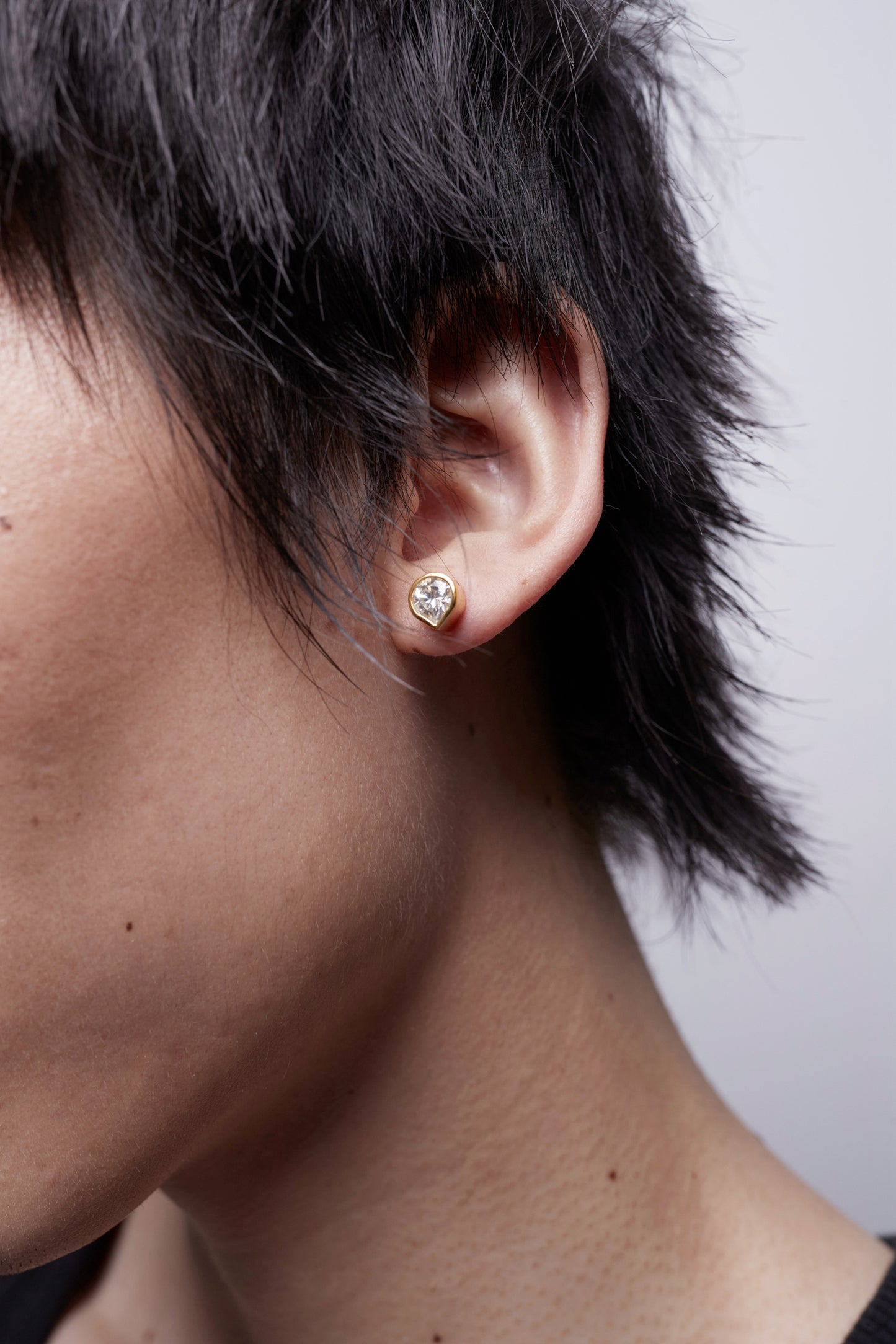 Stud Earring with Lab-Grown Diamond