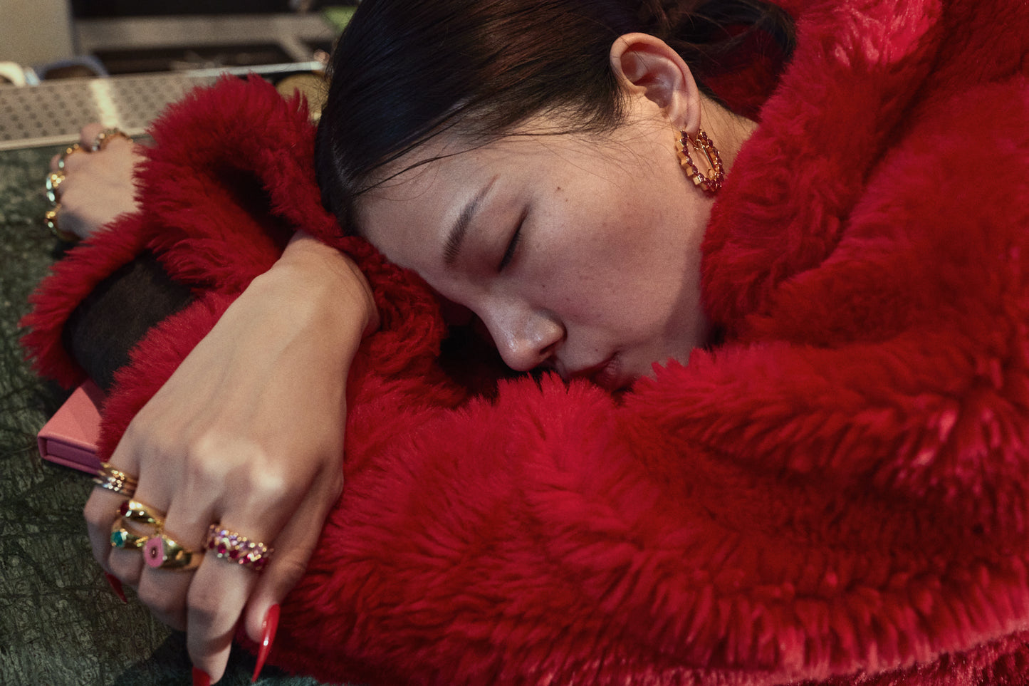 Spiky Hoop Earring with Lab-Grown Diamonds