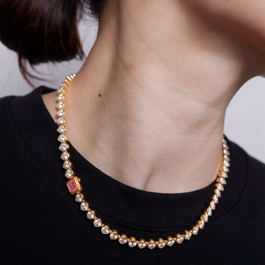 Tennis Necklace with lab-grown Diamonds