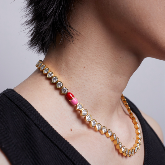 Tennis Necklace with Lab-Grown Diamonds